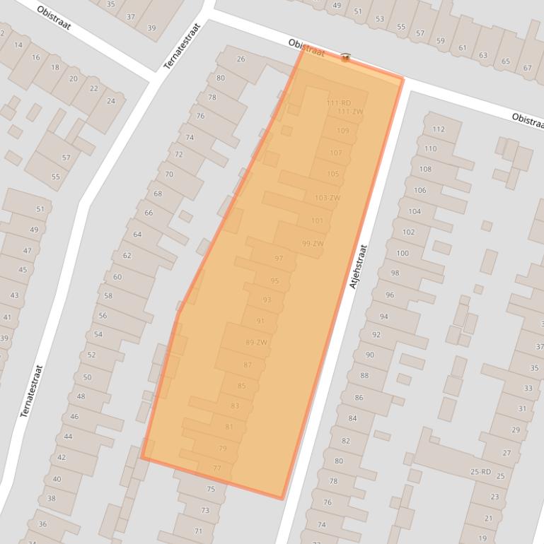 Kaart van postcodegebied 2022BN.
