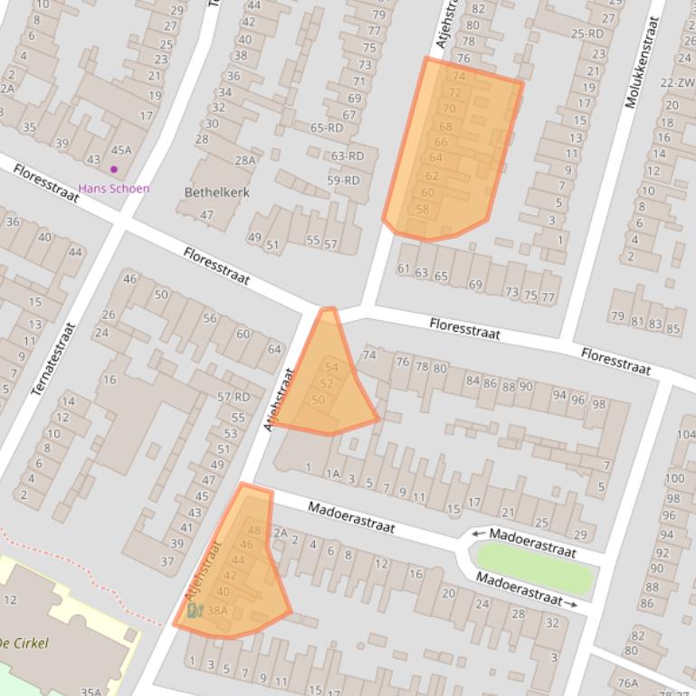 Kaart van postcodegebied 2022BR.