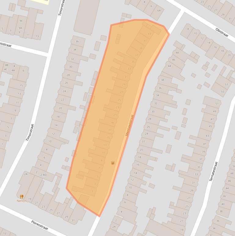 Kaart van postcodegebied 2022BX.