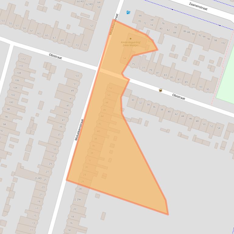 Kaart van postcodegebied 2022CD.