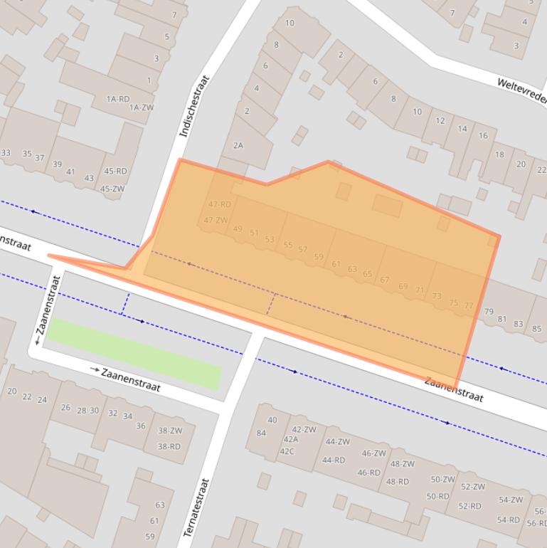 Kaart van postcodegebied 2022CL.