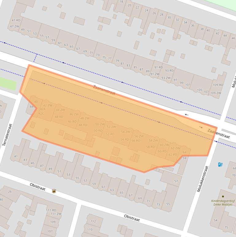 Kaart van postcodegebied 2022CR.