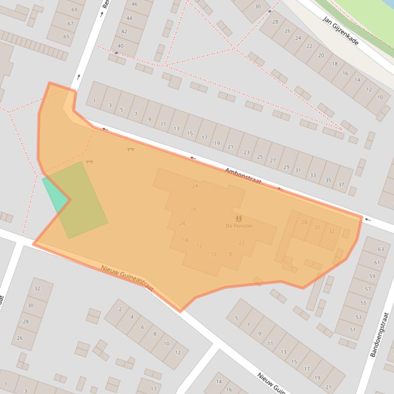 Kaart van postcodegebied 2022DM.