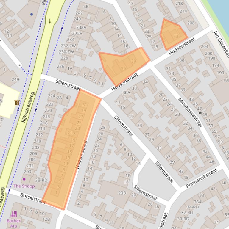 Kaart van postcodegebied 2022DT.