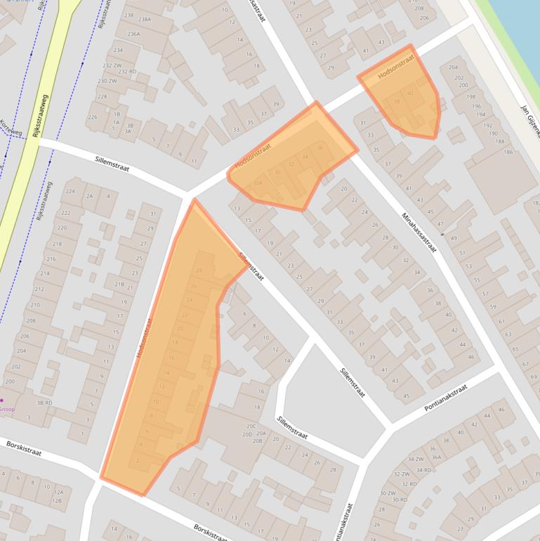 Kaart van postcodegebied 2022DV.
