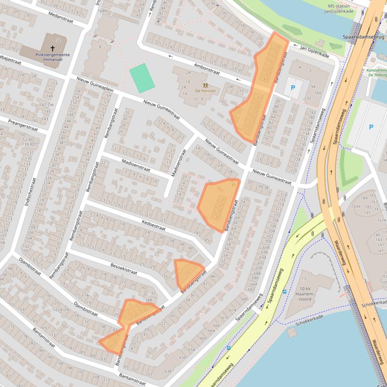 Kaart van postcodegebied 2022EJ.