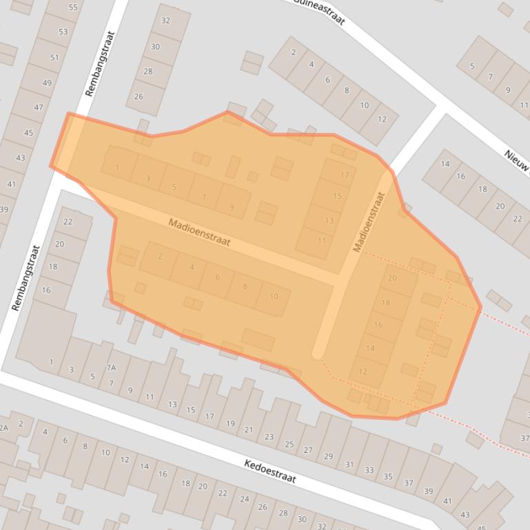Kaart van postcodegebied 2022EL.