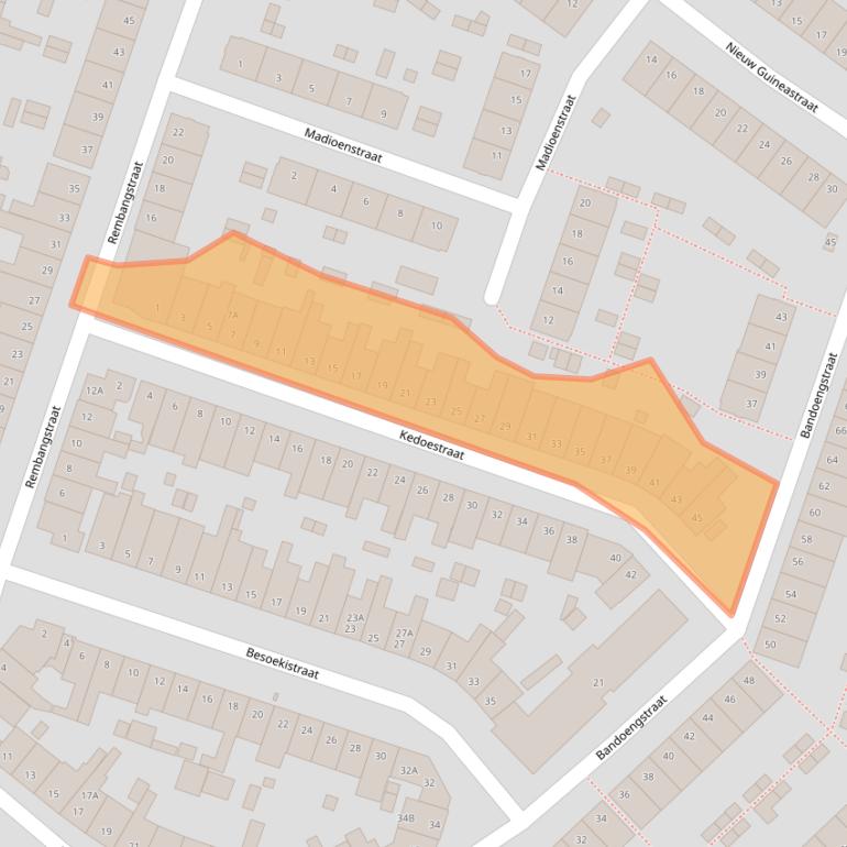 Kaart van postcodegebied 2022EM.