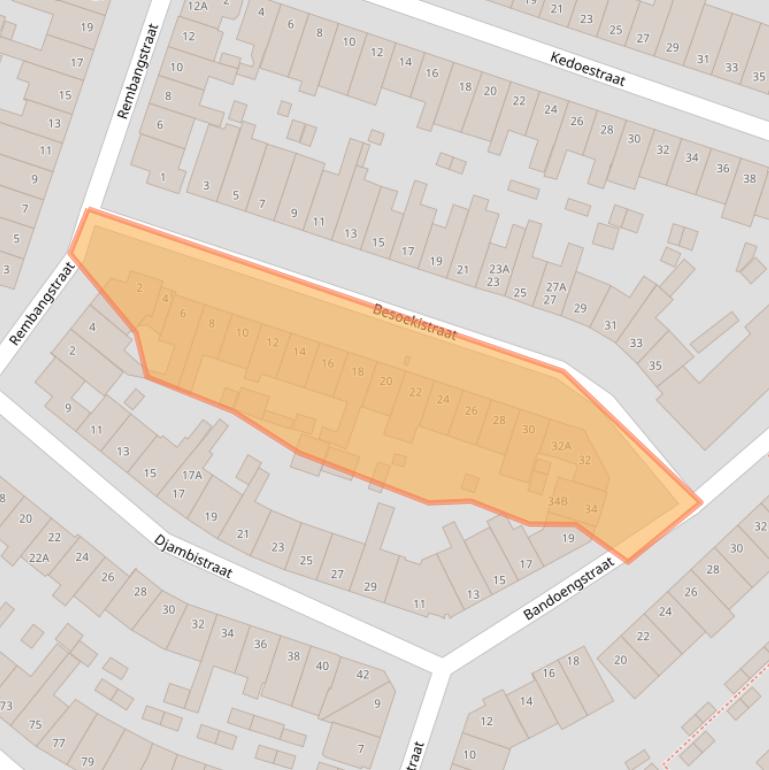Kaart van postcodegebied 2022ER.