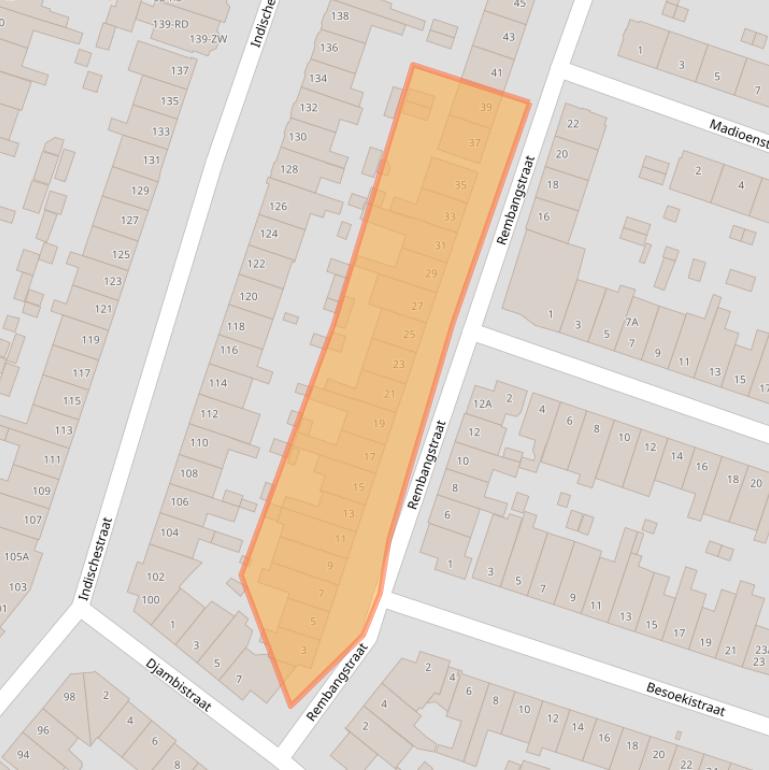 Kaart van postcodegebied 2022ES.