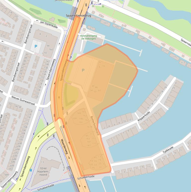 Kaart van postcodegebied 2022GA.