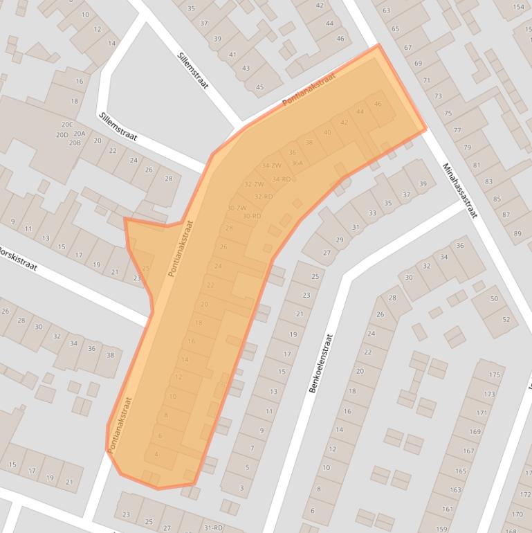 Kaart van postcodegebied 2022PL.