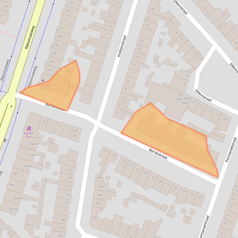 Kaart van postcodegebied 2022PM.