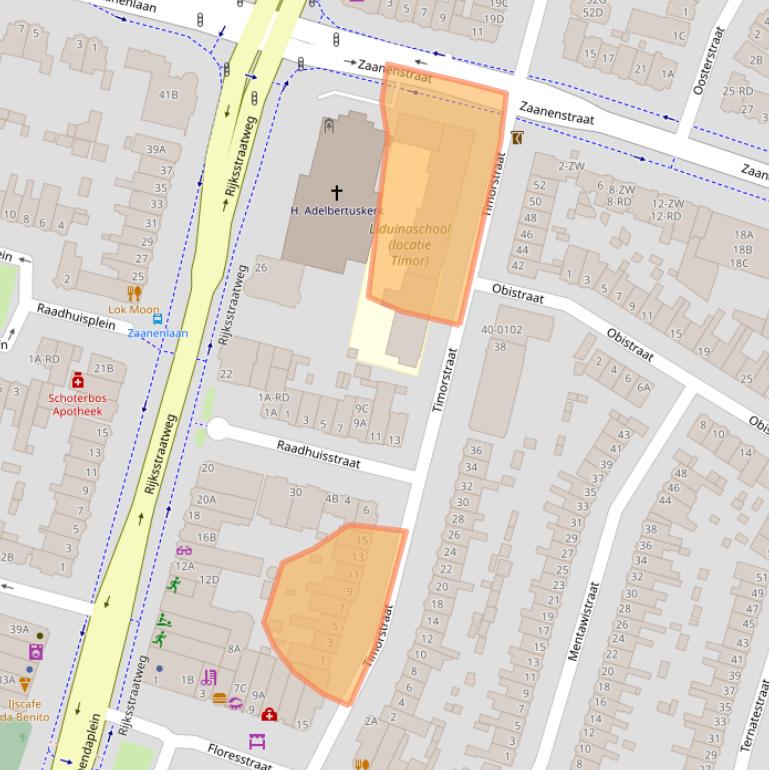 Kaart van postcodegebied 2022RA.