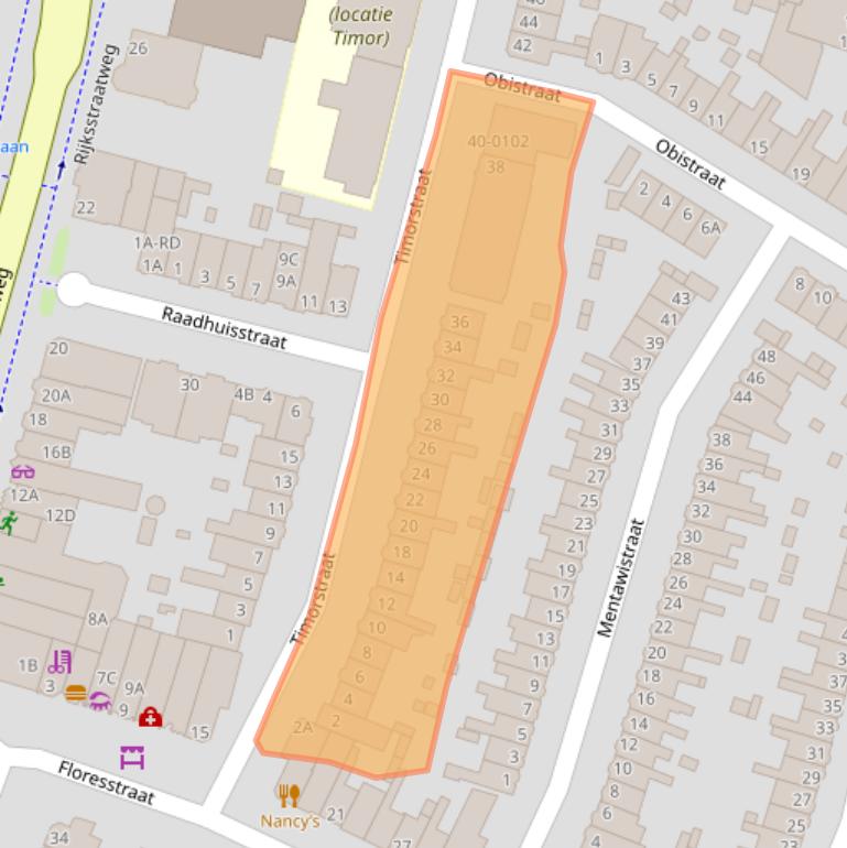 Kaart van postcodegebied 2022RG.