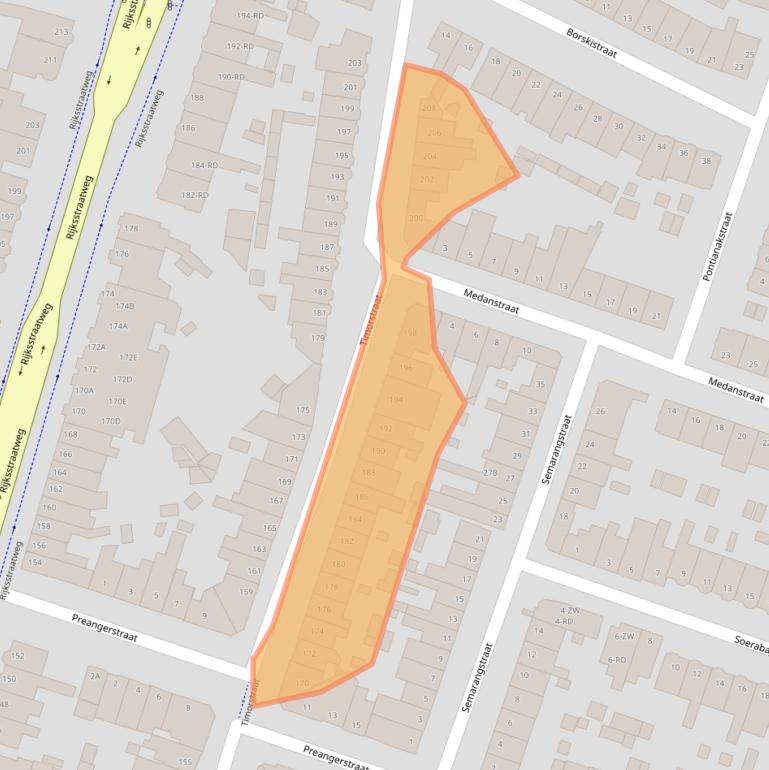 Kaart van postcodegebied 2022RL.