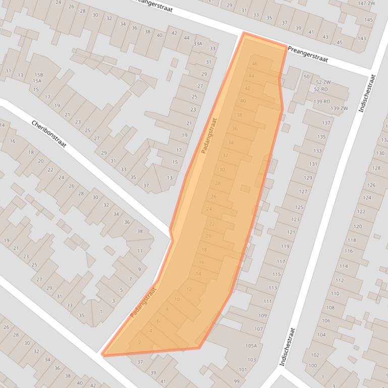 Kaart van postcodegebied 2022RR.