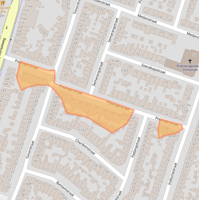 Kaart van postcodegebied 2022RT.