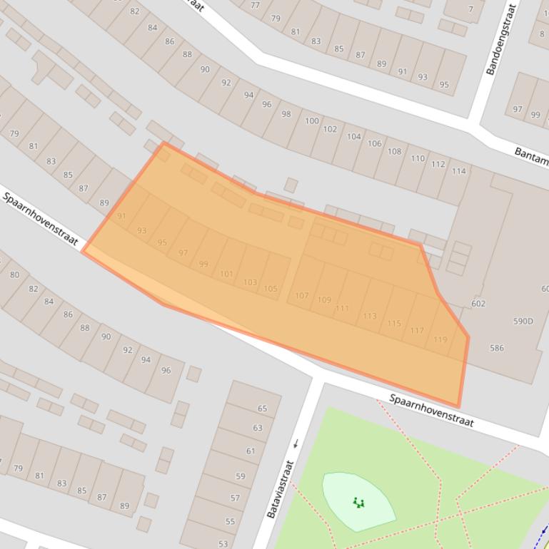 Kaart van postcodegebied 2022TL.