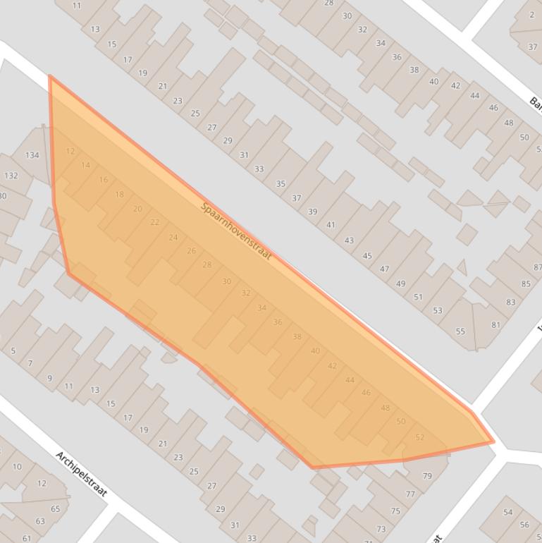 Kaart van postcodegebied 2022TM.