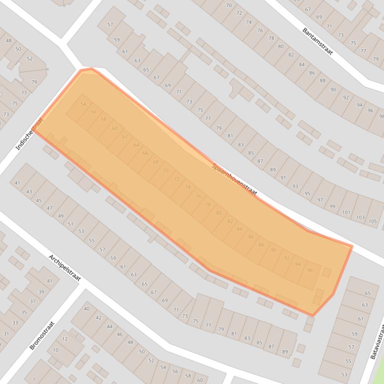 Kaart van postcodegebied 2022TN.