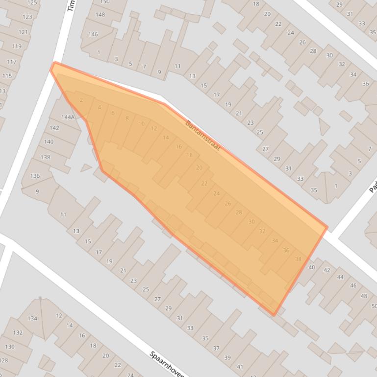 Kaart van postcodegebied 2022TS.