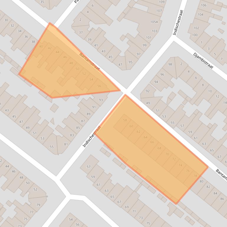Kaart van postcodegebied 2022TT.