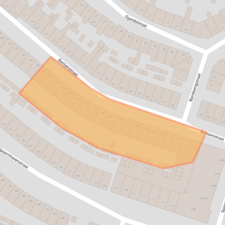 Kaart van postcodegebied 2022TV.