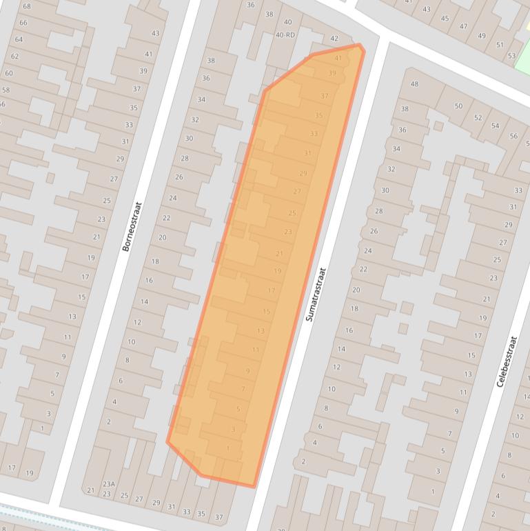 Kaart van postcodegebied 2022XK.