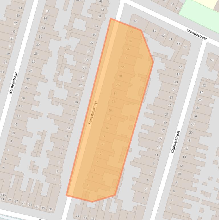 Kaart van postcodegebied 2022XL.