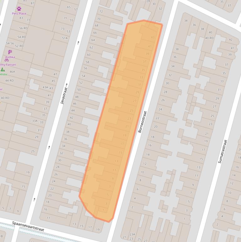 Kaart van postcodegebied 2022XM.
