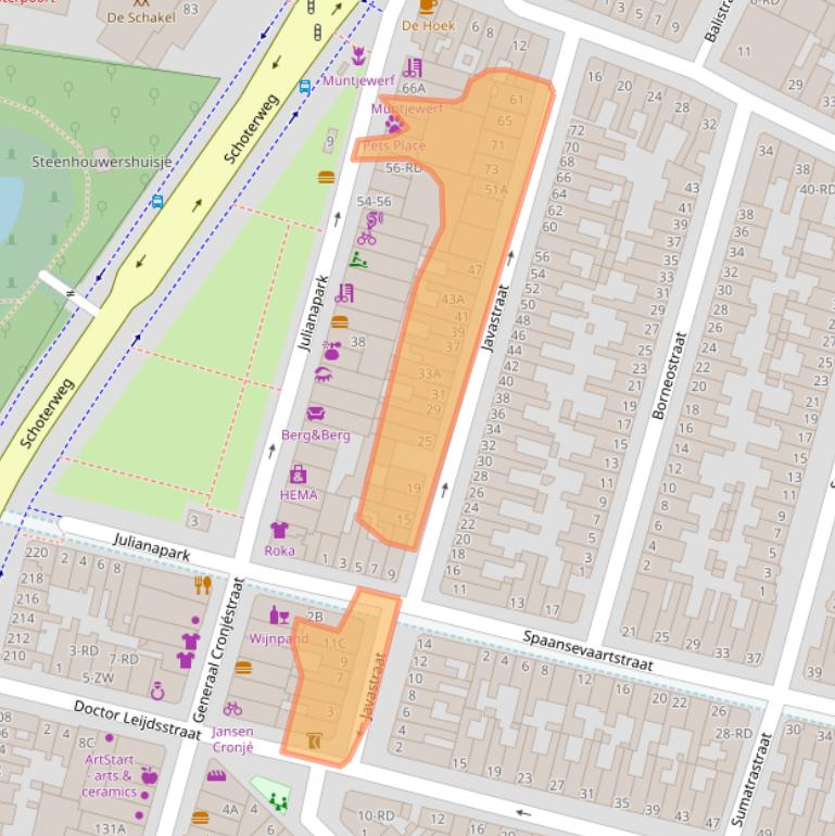 Kaart van postcodegebied 2022XP.