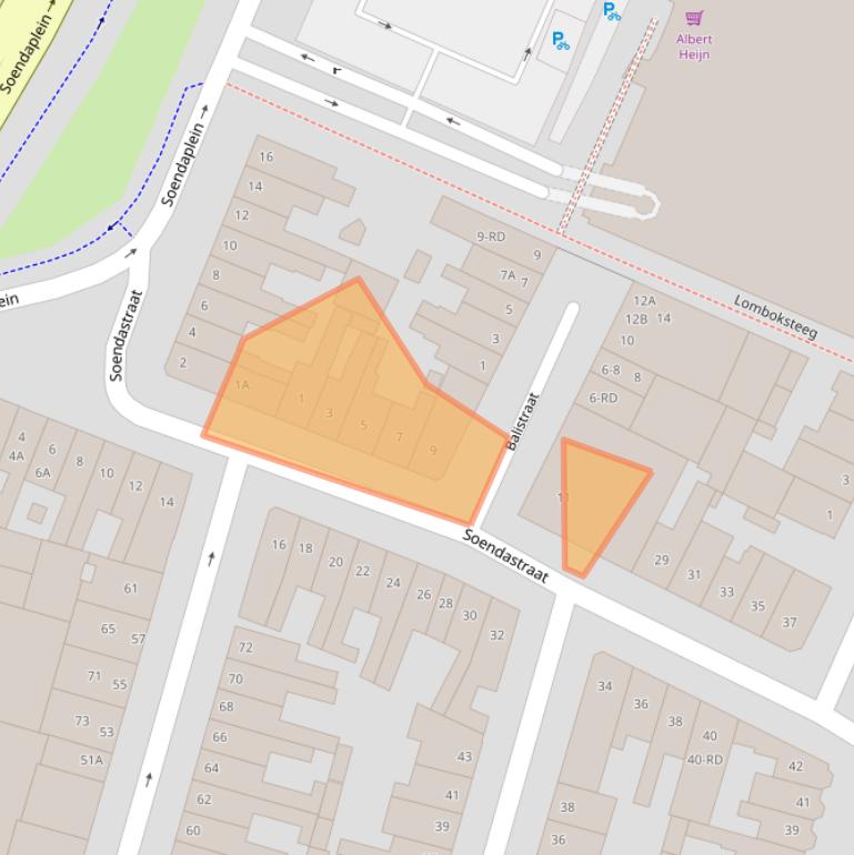Kaart van postcodegebied 2022XT.