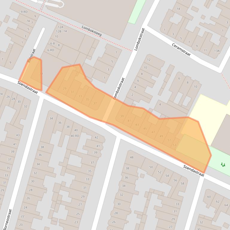 Kaart van postcodegebied 2022XV.