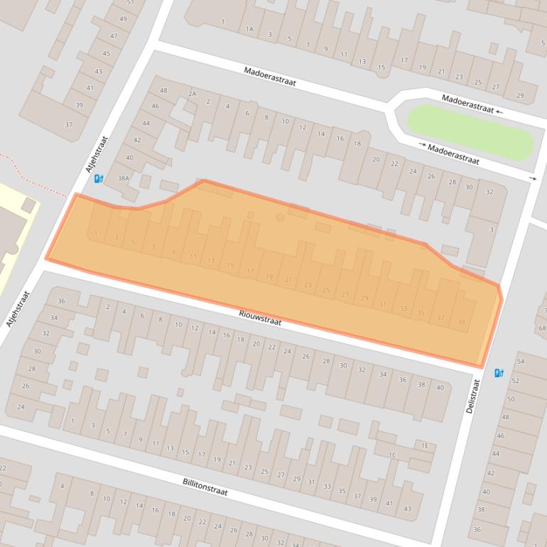 Kaart van postcodegebied 2022ZJ.