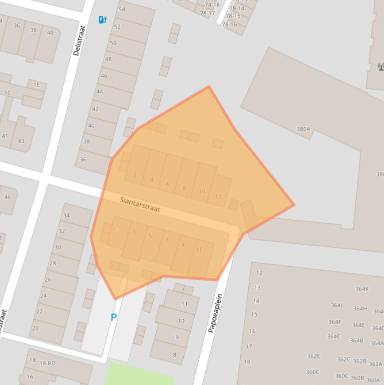 Kaart van postcodegebied 2022ZN.