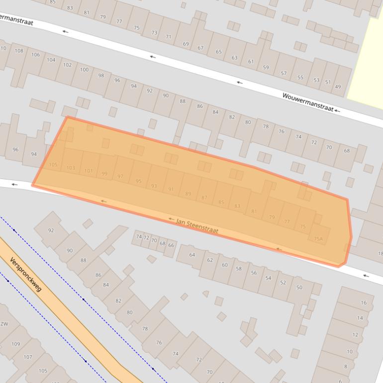 Kaart van postcodegebied 2023AM.