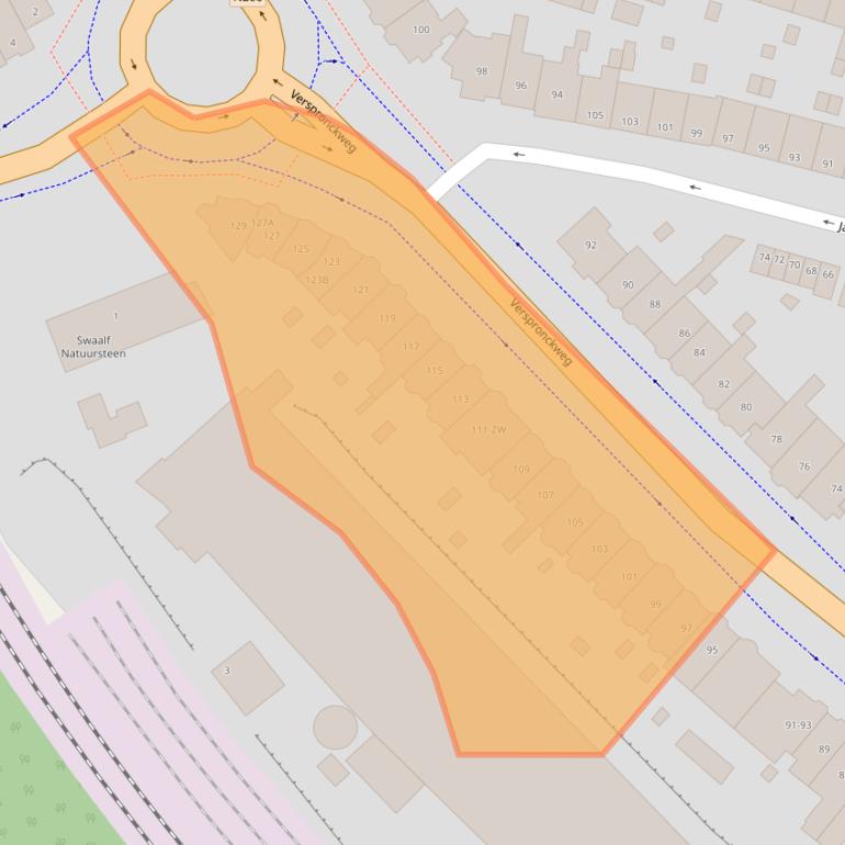 Kaart van postcodegebied 2023BD.