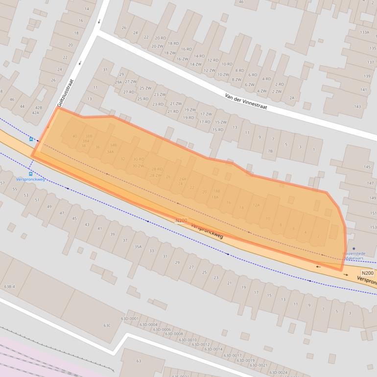 Kaart van postcodegebied 2023BL.