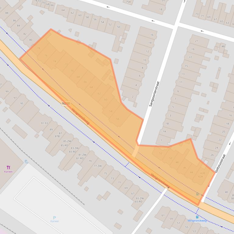 Kaart van postcodegebied 2023BM.