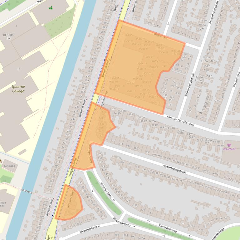 Kaart van postcodegebied 2023BP.