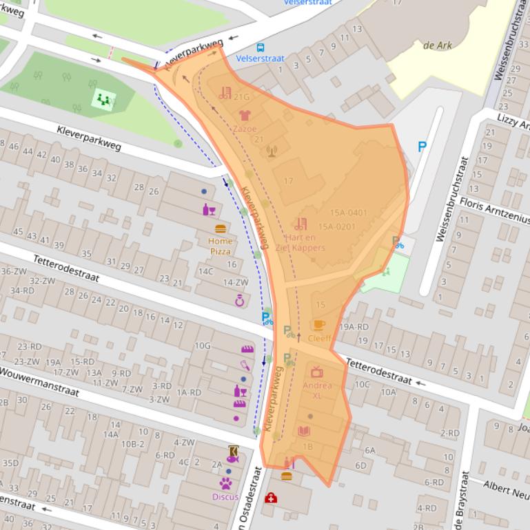 Kaart van postcodegebied 2023CA.