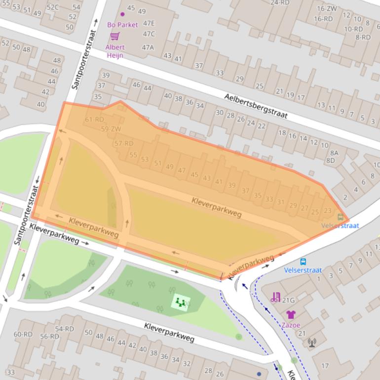 Kaart van postcodegebied 2023CB.