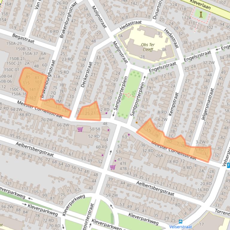 Kaart van postcodegebied 2023DE.