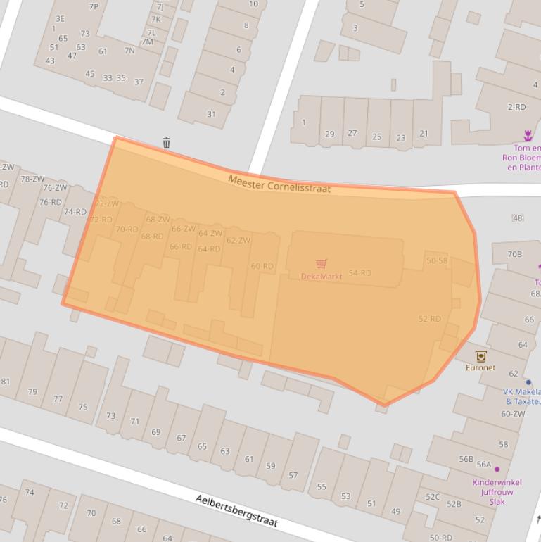 Kaart van postcodegebied 2023DJ.