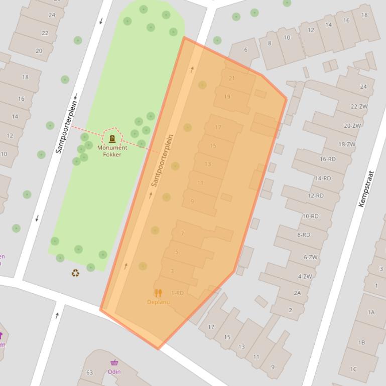 Kaart van postcodegebied 2023DM.