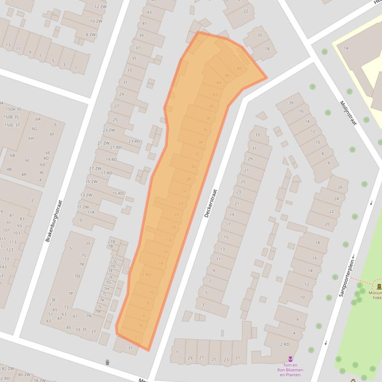 Kaart van postcodegebied 2023DR.