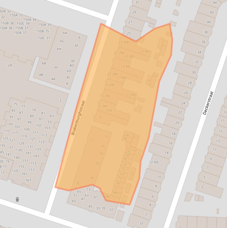 Kaart van postcodegebied 2023DS.