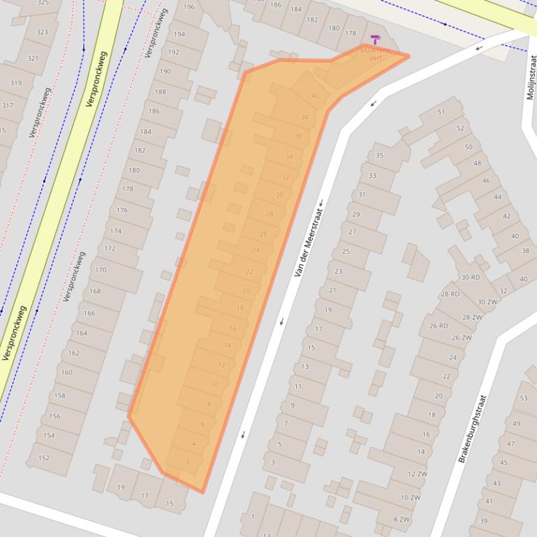 Kaart van postcodegebied 2023DZ.