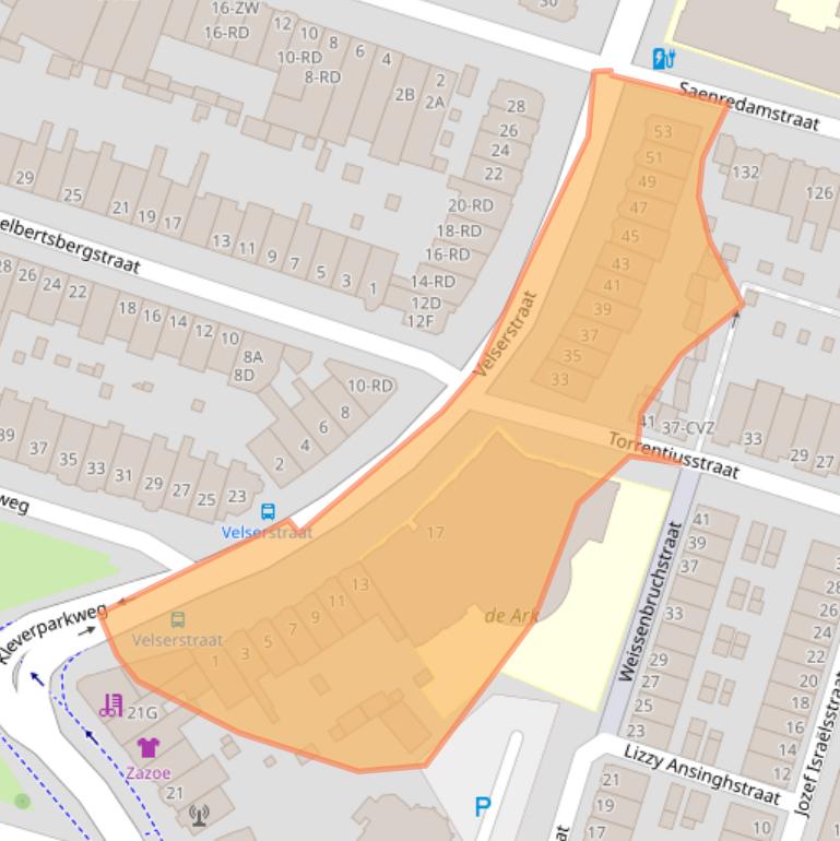 Kaart van postcodegebied 2023EA.